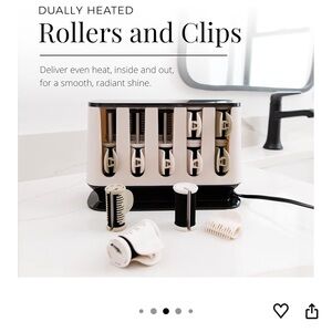 Remington Dually Heated Hair Rollers and Clips in Black and Cream